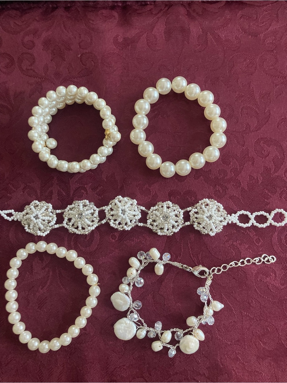 Elegant White Pearl Bracelet Collection - Women Jewelry
